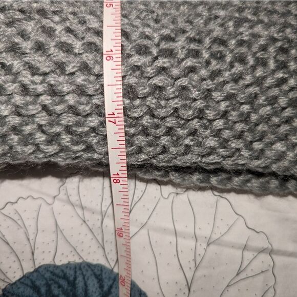 VINTAGE Y2K Grey Chunky Knit Vest Size Large - Picture 10 of 11